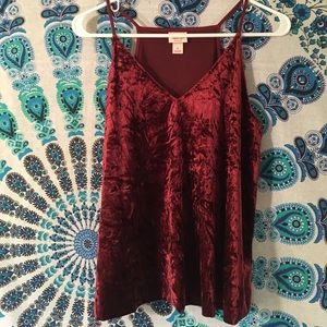 Red velvet tank